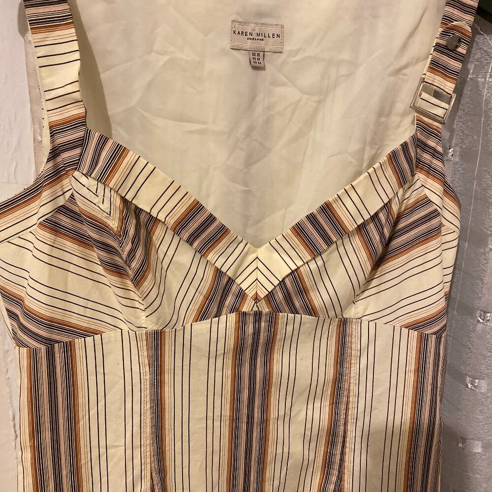 Karen Millen Brown Striped Dress